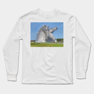 the Kelpies , Helix Park , Falkirk Long Sleeve T-Shirt